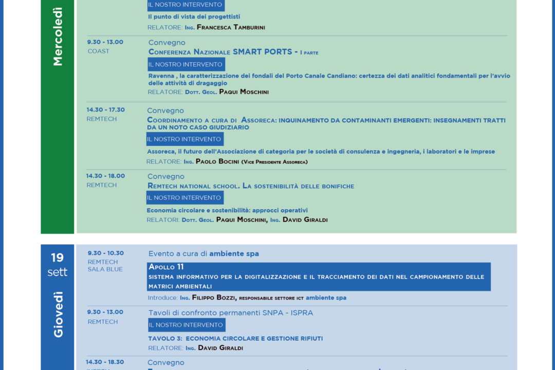 Il programma degli interventi di ambiente spa al Remtech Expo 2019