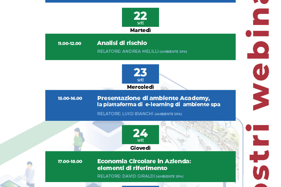 I nostri webinar formativi  a  RemTech Expo Digital Edition