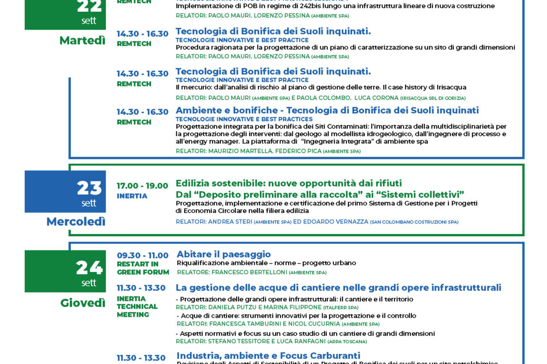 I nostri interventi al RemTech Expo Digital Edition 2020